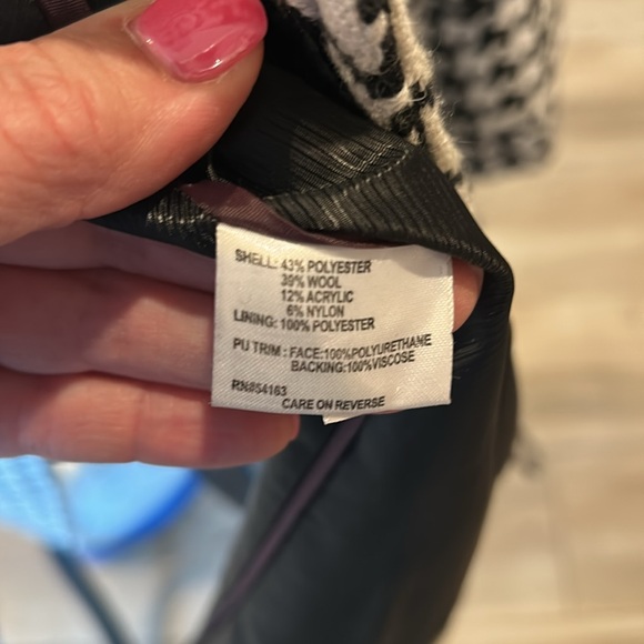 Calvin Klein Houndstooth Coat - Picture 8 of 10